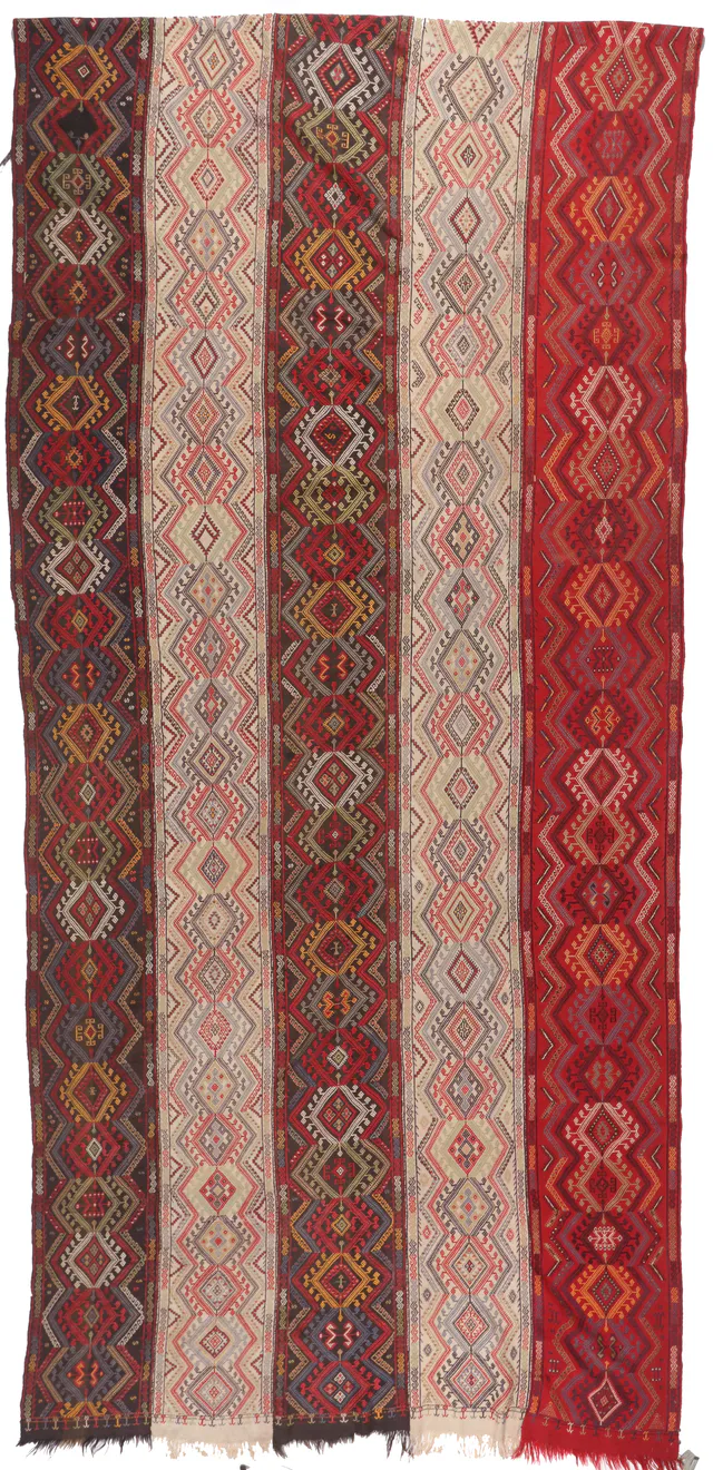 Anatolian Kilim – circa 1920, 464 × 201 cm
