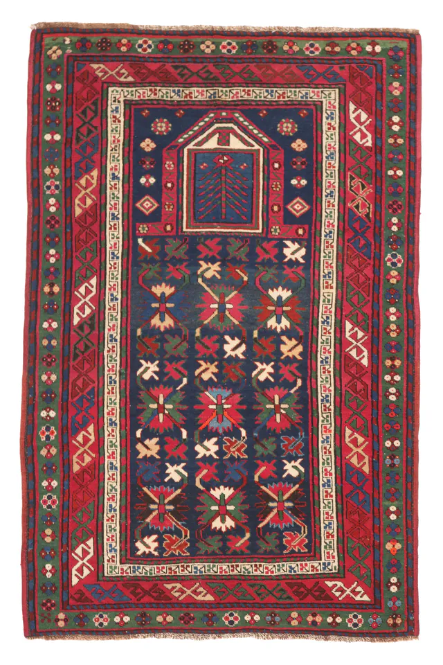 Antique Karabagh Prayer Rug circa 1900 in, 143 × 93 cm