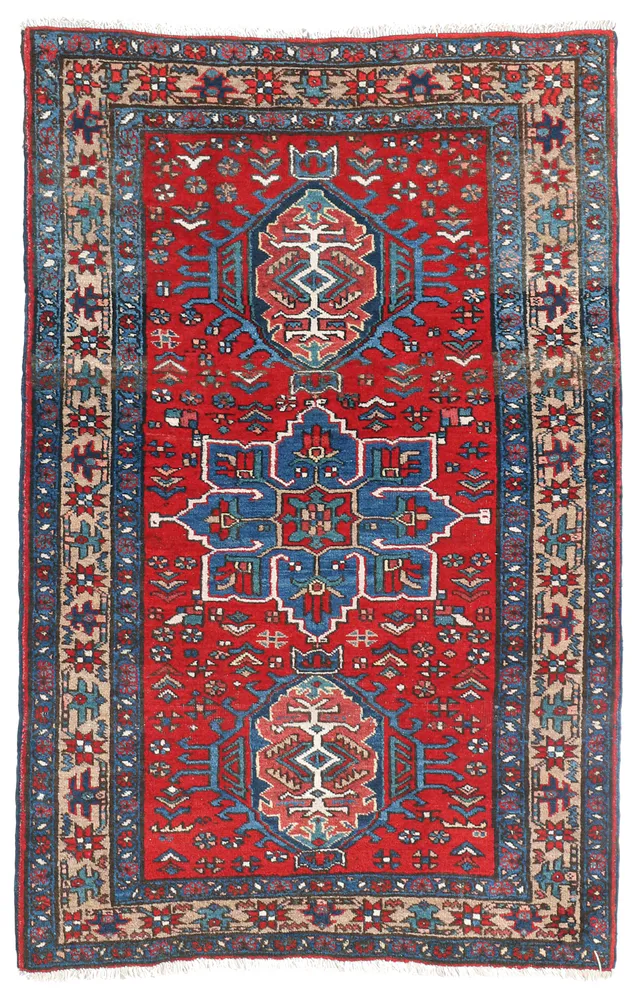 Persian Karadja Antique Rug – circa 1930, 140 × 91 cm