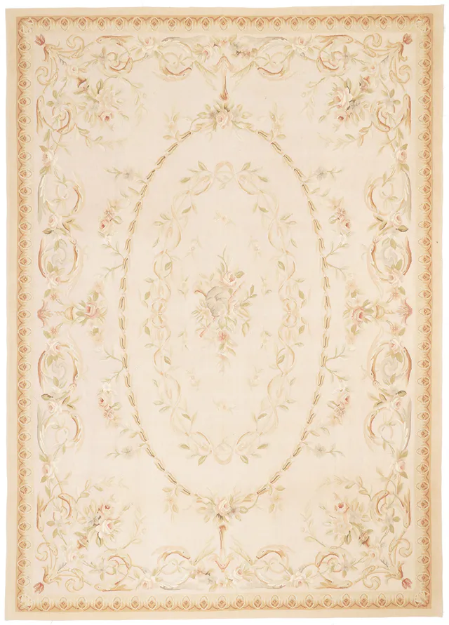 Aubusson Rug Floral Design, 350 × 250 cm