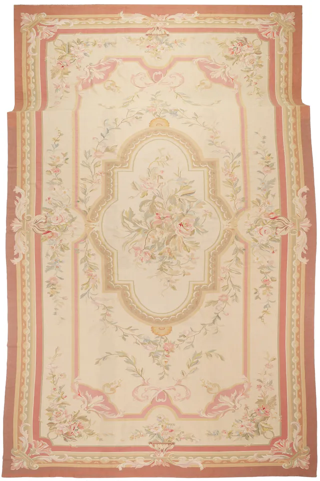 Aubusson Design Rug – 19'12 X 9'4, 583 × 287 cm