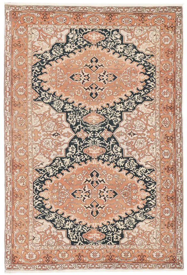 Kurdi Oushak Design Rug, 196 × 130 cm