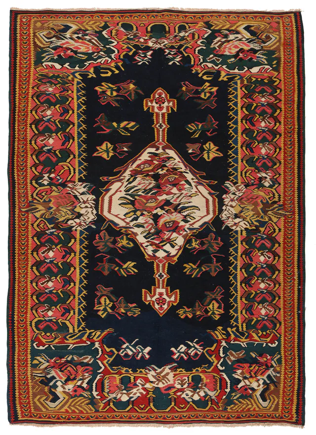 Antique Bidjar Kilim in, 207 × 145 cm