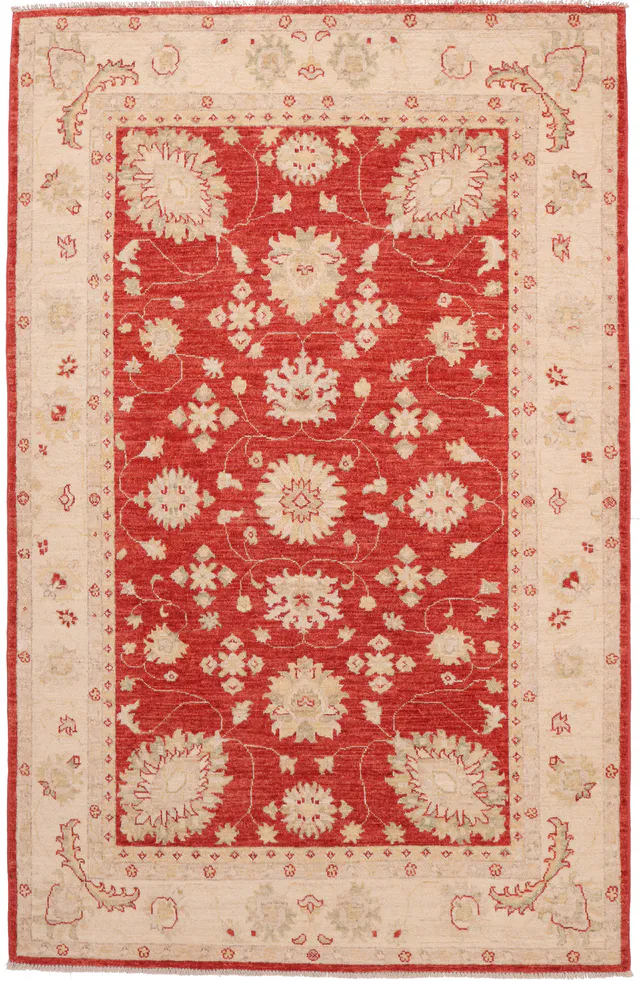 Garous / Ziegler design Rug – Red 7 x 5, 220 × 140 cm