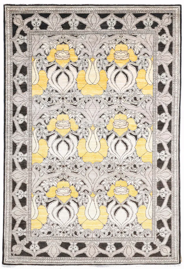 Arts & Crafts Beige Rug – 9'3 x 6, 285 × 185 cm