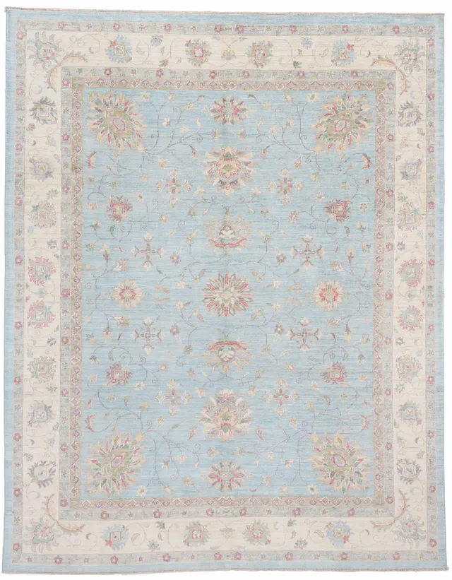 Garous design Rug in Beige border & Blue, 298 × 236 cm