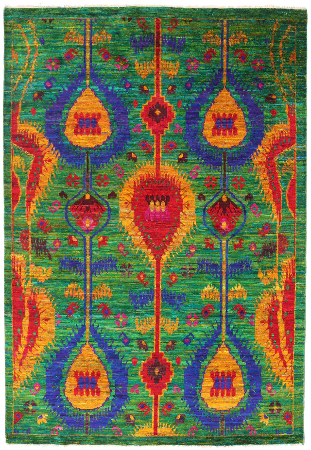Sari Silk Green Fine rug, 238 × 165 cm