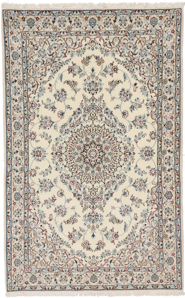 Persian Nain Rug in, 210 × 128 cm