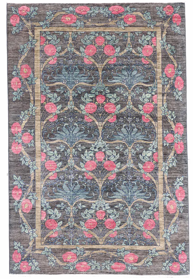 Floral Arts & Crafts Rug in, 240 × 154 cm