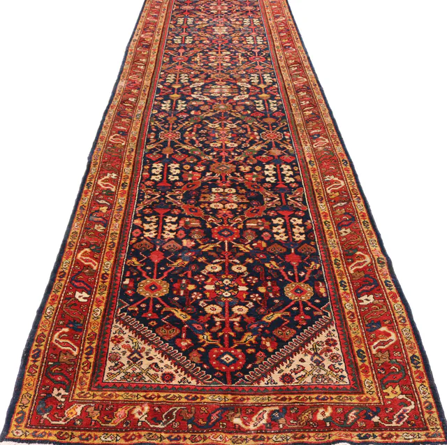 Perfect Condition Antique Malayer Runner – circa 1920, 500 × 113 cm