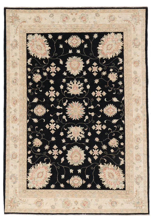 Garous Ziegler design rug – Black, 242 × 171 cm