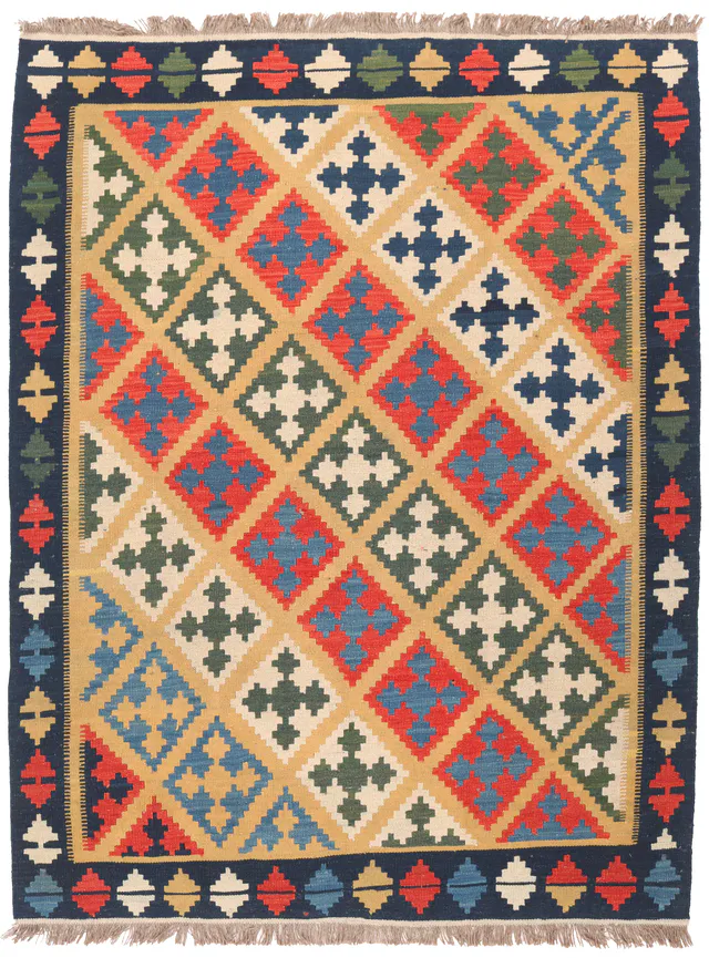 Kashgai / Qashkai Kilim 6'6 x 5, 198 × 155 cm