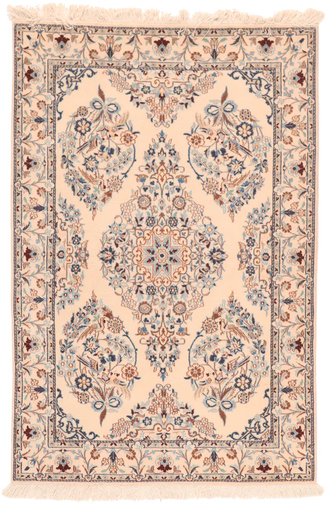 Persian Nain 6La rug with silk highlights, 150 × 100 cm