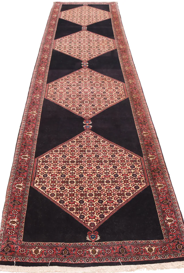 Persian Bidjar Runner Rug, 412 × 85 cm