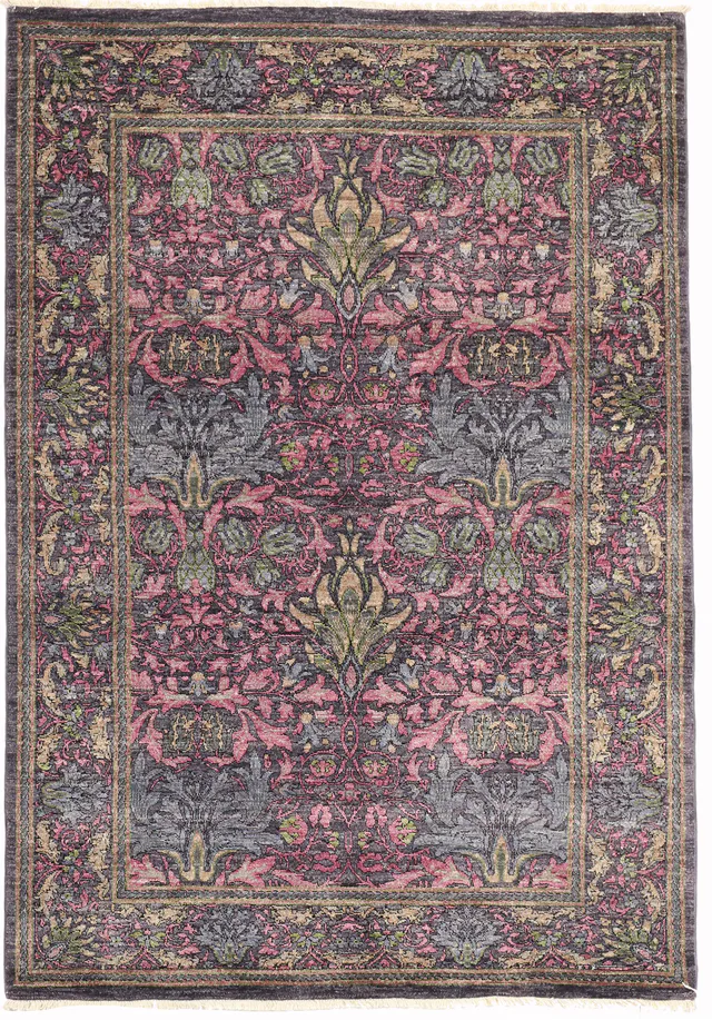 Arts & Crafts Pink Rug, 217 × 142 cm