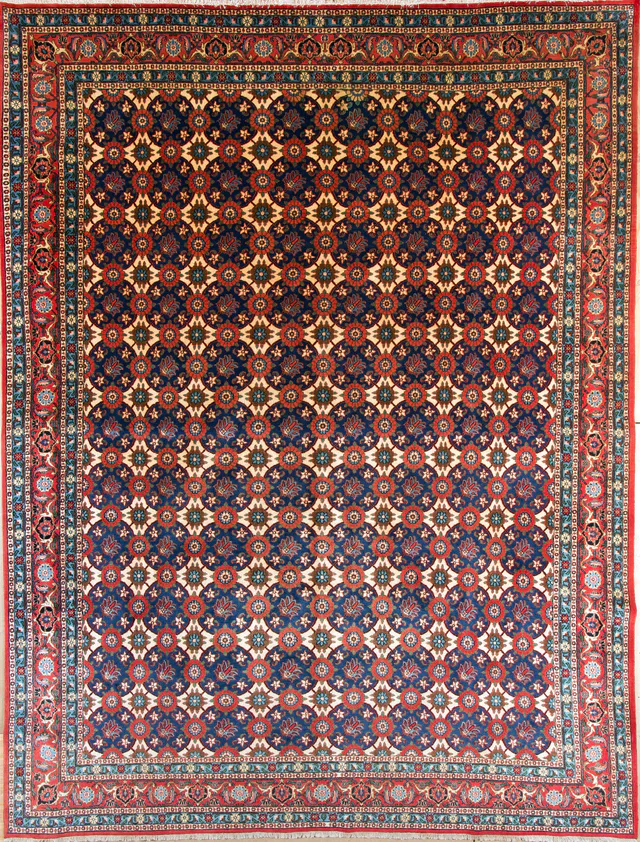 Persian Veramin Fine Rug, 404 × 300 cm