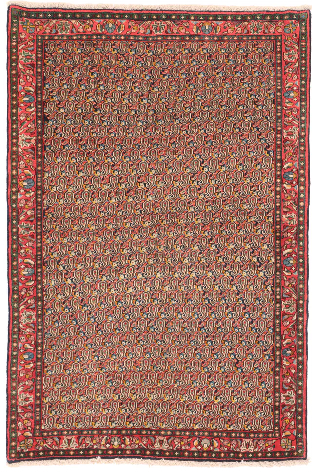 Persian Sarouk / Saruk All Over Design Rug, 152 × 103 cm