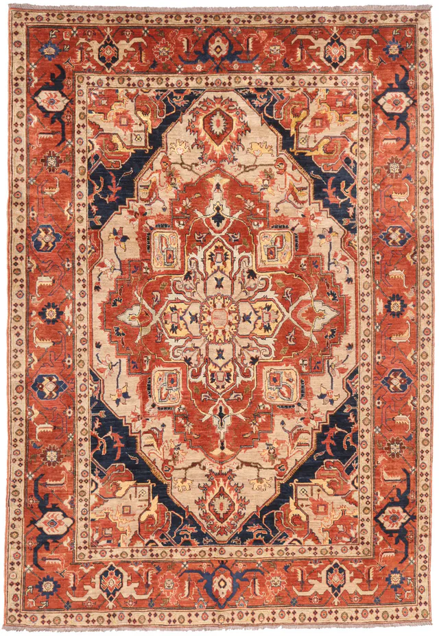 Heriz Design rug Part Silk, 219 × 153 cm