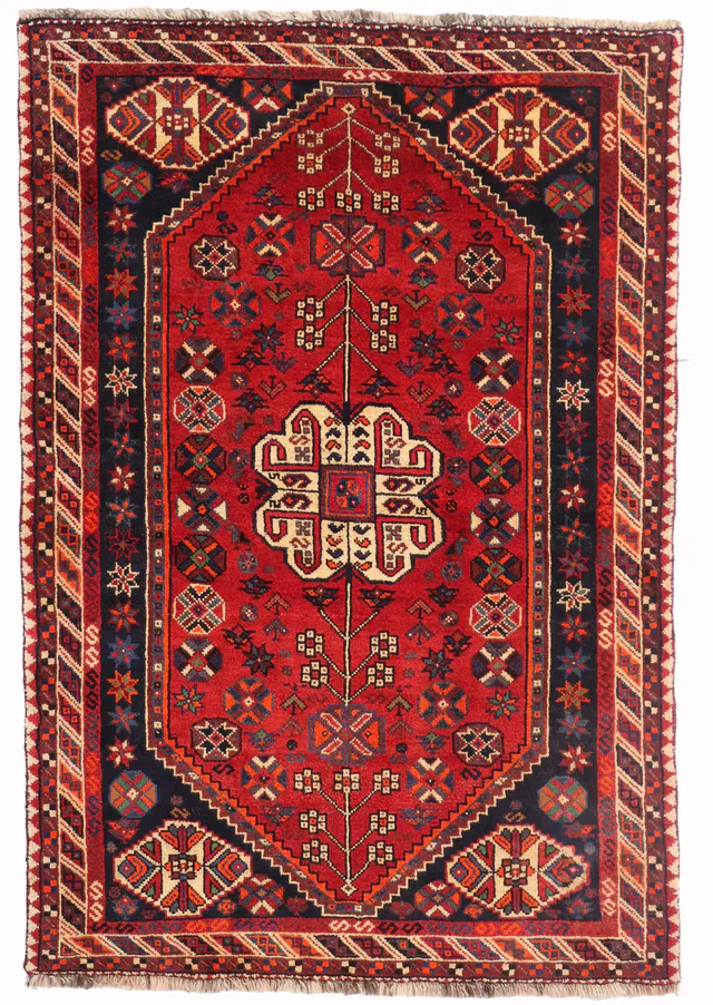 Shiraz Super Rug – 5'9 x 4, 182 × 124 cm