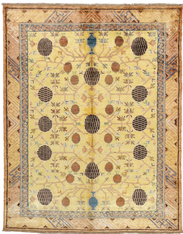 Khotan Samarkand Design Part Silk, 217 × 167 cm