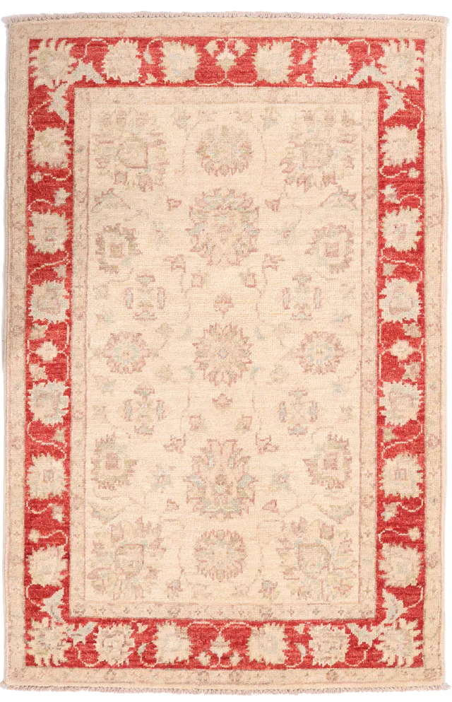 Garous Ziegler Design Rug – Red Border in, 118 × 79 cm