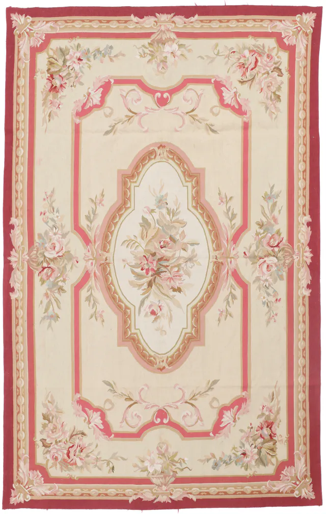Aubusson Design Rug – 7'9 X 4'9, 242 × 151 cm