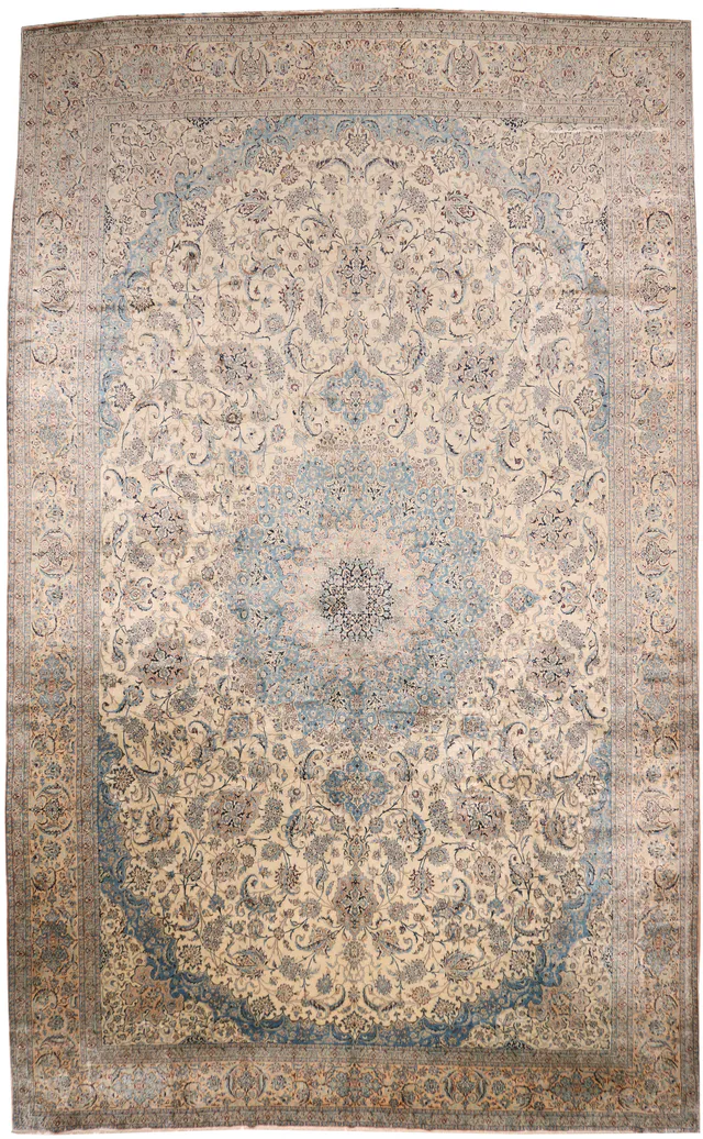 Persian Nain 6La rug 100% silk, 693 × 425 cm