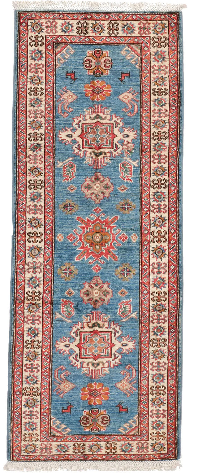 Super Kazak Blue Runner, 181 × 67 cm