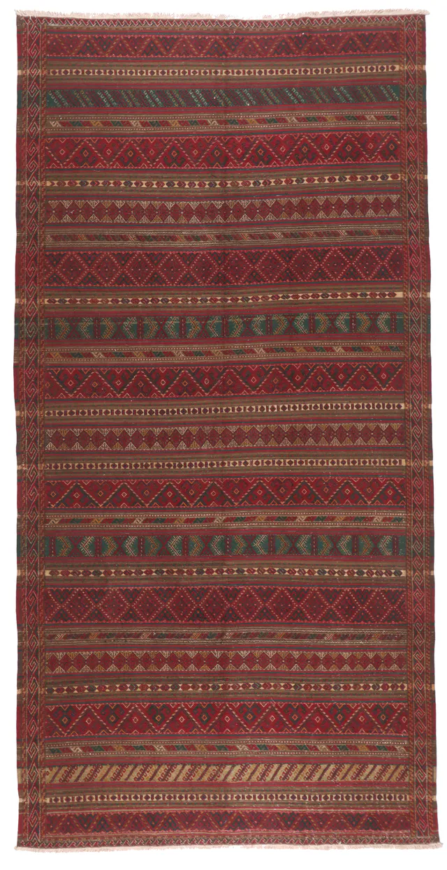 Persian Kurdi Ghochan Kilim Runner, 363 × 184 cm
