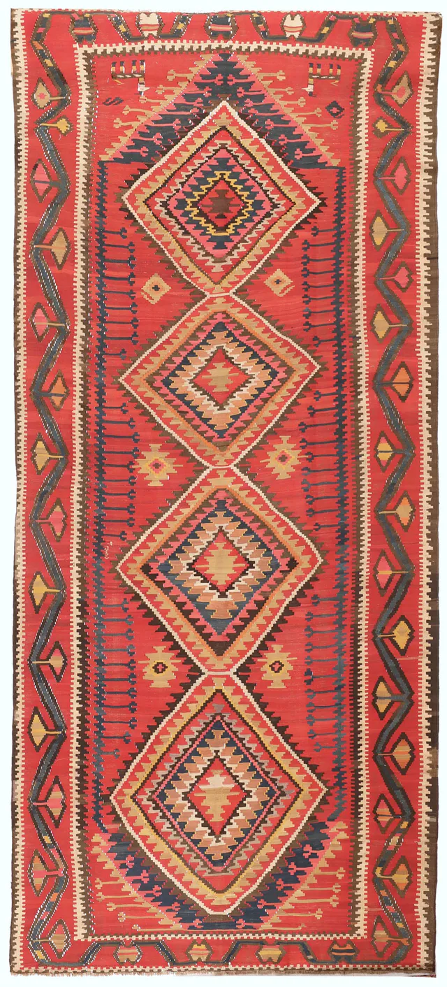 Persian Shahsavan Runner, 460 × 185 cm