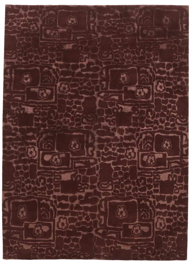 Modern Himalaya part silk Brown, 240 × 175 cm