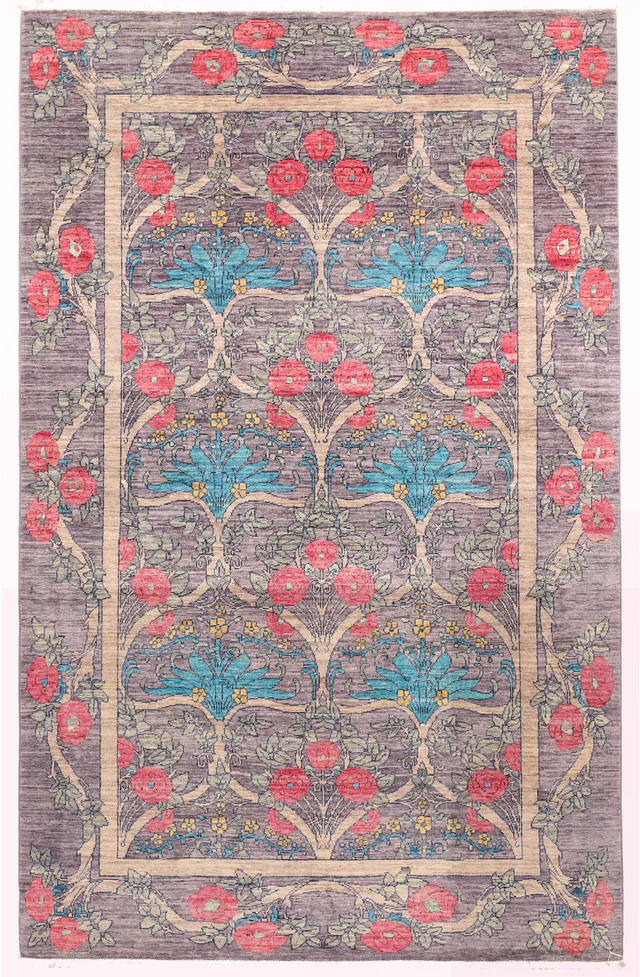 Arts & Crafts in Purple & Mix, 241 × 153 cm