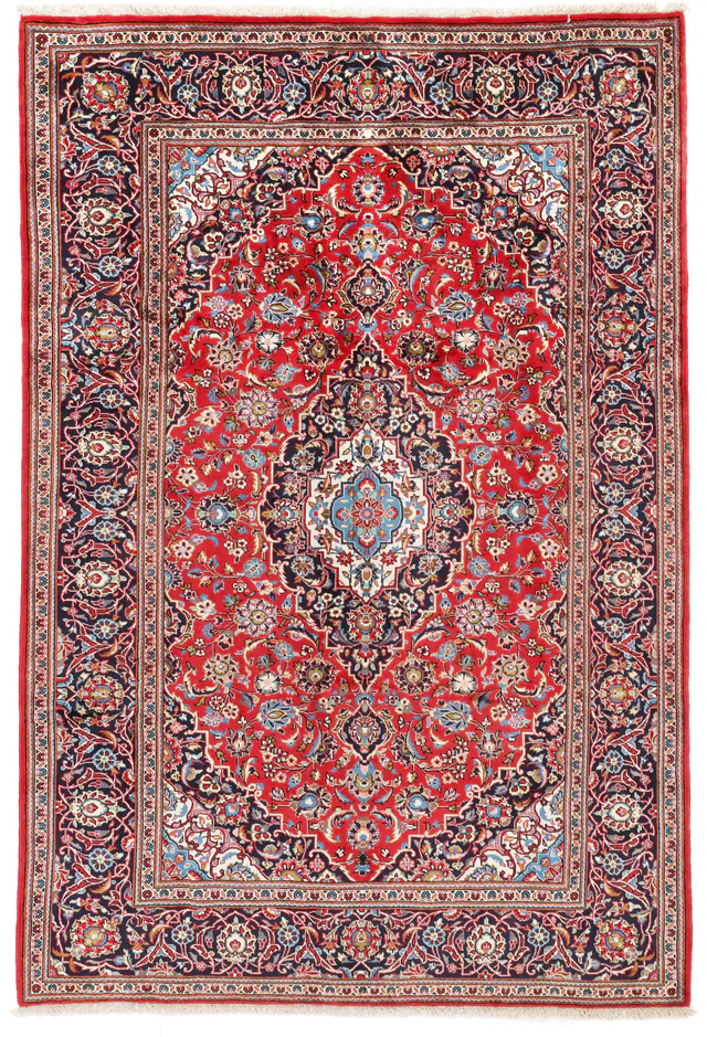 Persian Kashan / Keshan Red Rug, 302 × 199 cm