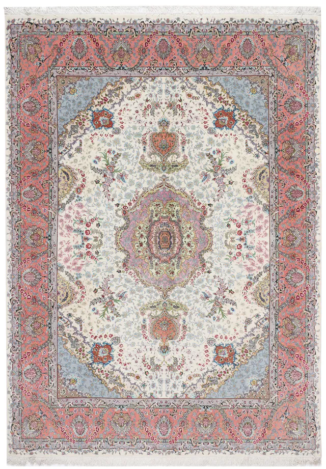 Persian Tabriz Fine on Silk Foundation with Silk Highlights, 345 × 248 cm