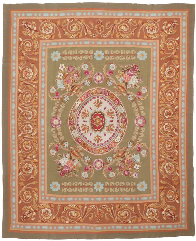 Aubusson Design Rug – 9'5 X 7'5, 290 × 230 cm