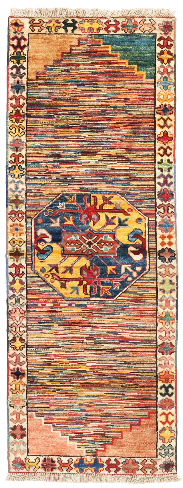 Multicolor Fine Shirvan Runner, 157 × 58 cm