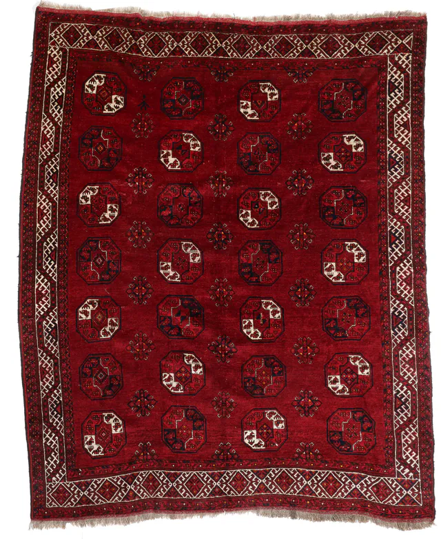 Red Afghan Rug – 10'4 x 8, 320 × 245 cm