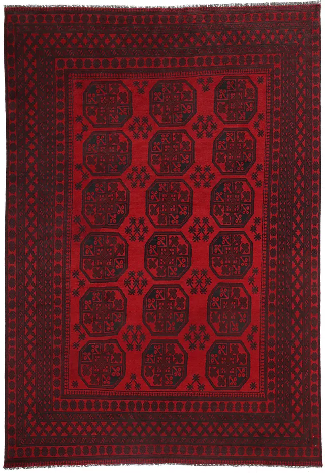 Afghan Akhche Aqcha Aqche Rug – 9'4 X 6'4, 287 × 196 cm