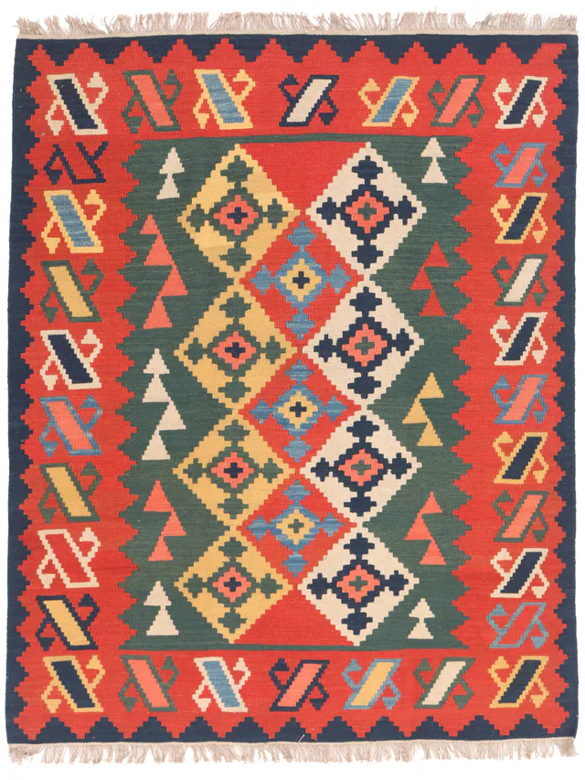 Kashgai or Qashkai Kilim, 202 × 158 cm