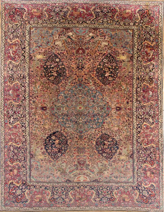 Antique Tehran Rug – circa 1910 Similar to the one in V&A, 407 × 307 cm