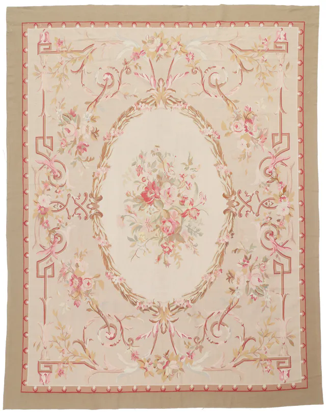 Aubusson Design Rug – 9'8 X 7'5, 299 × 231 cm