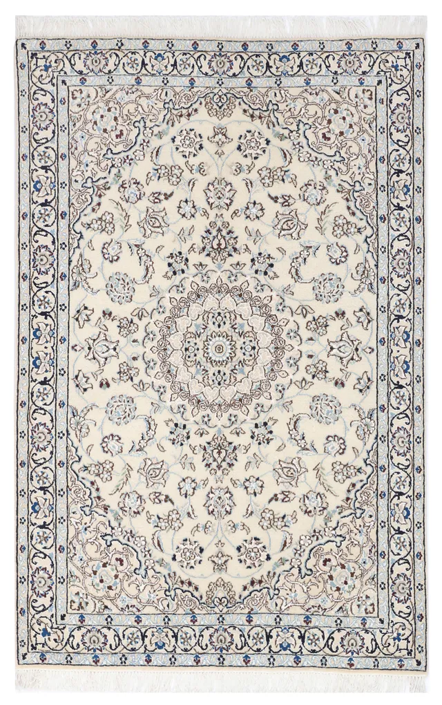Persian Nain 9La with Silk, 178 × 115 cm