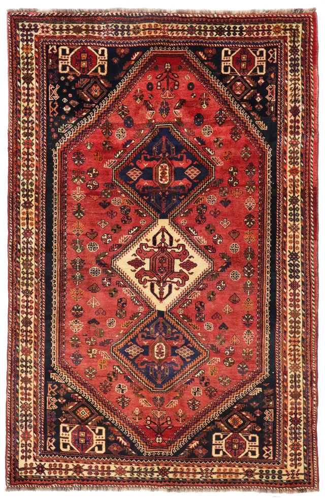 Nomadic Kashgai Qashgai rug, 253 × 161 cm