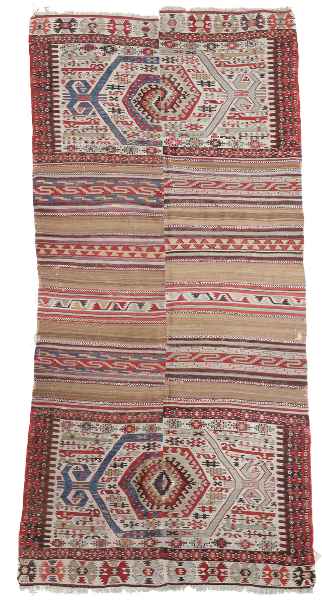 Antique Shirvan Kilim circa 1900, 347 × 205 cm