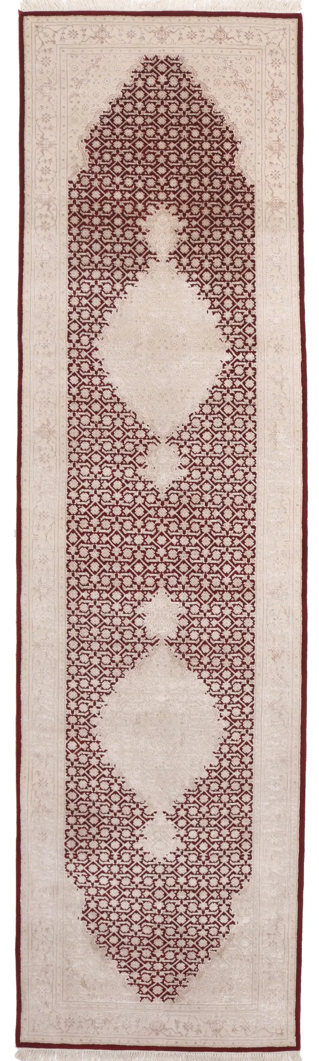 Tabriz Mahi Indian with Bamboo Silk Highlights, 305 × 84 cm