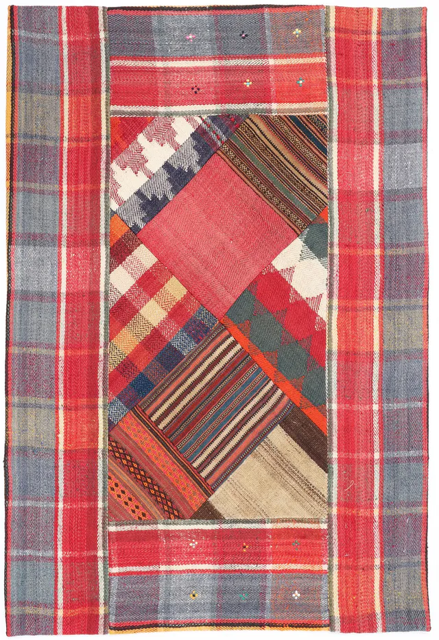 Persian Cheltekeh / Patchwork rug, 120 × 83 cm