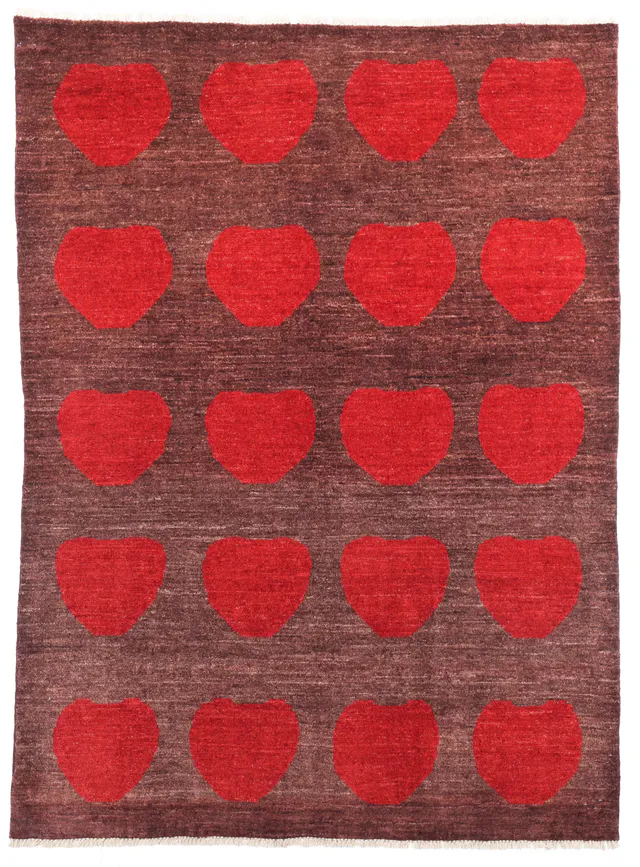 Modern Gabbeh Heart Design, 238 × 170 cm