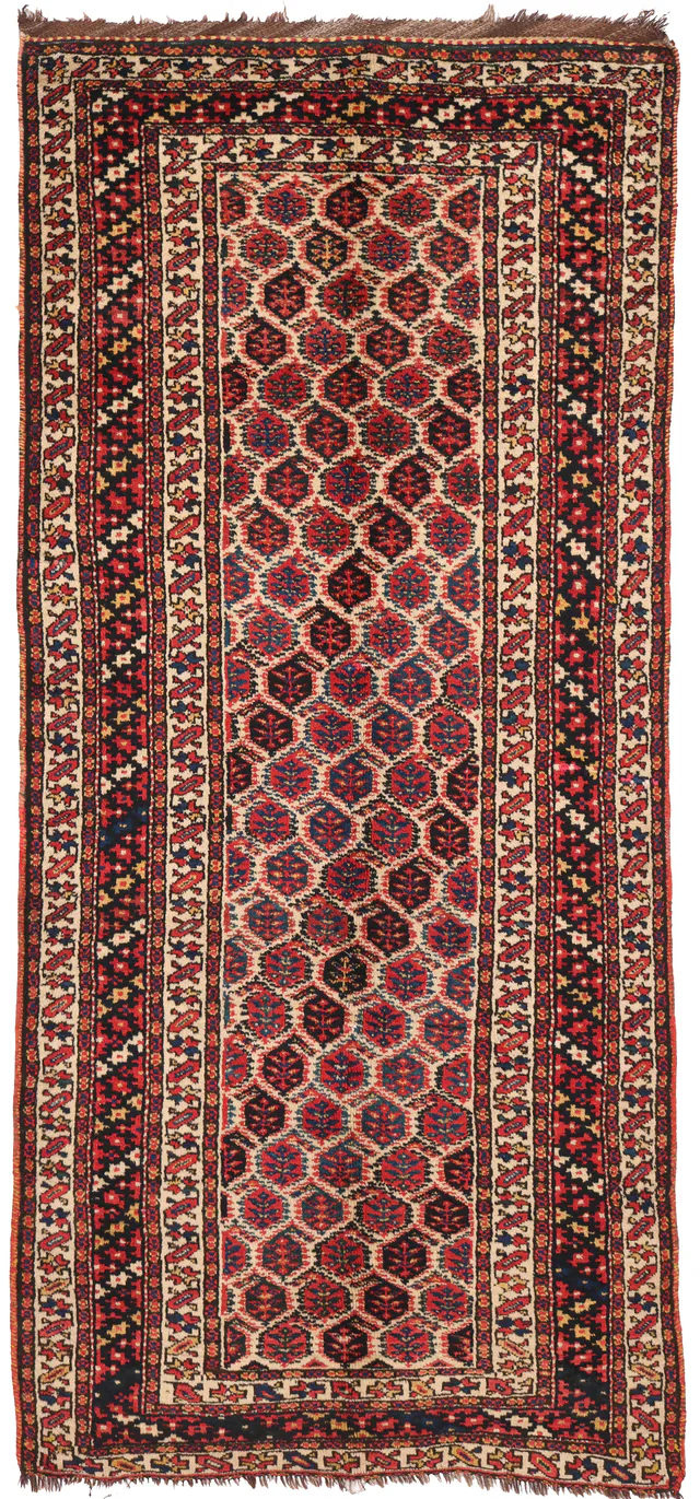 Antique Bakhtiar (Samman) Rug – circa 1900, 246 × 115 cm