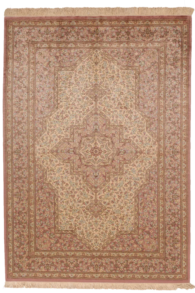 Persian Fine silk Qum Signed Mohammadi, 194 × 128 cm