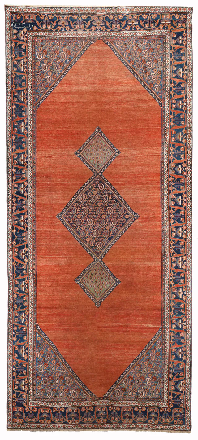 Antique Kashgai Qashqai Runner, 482 × 206 cm